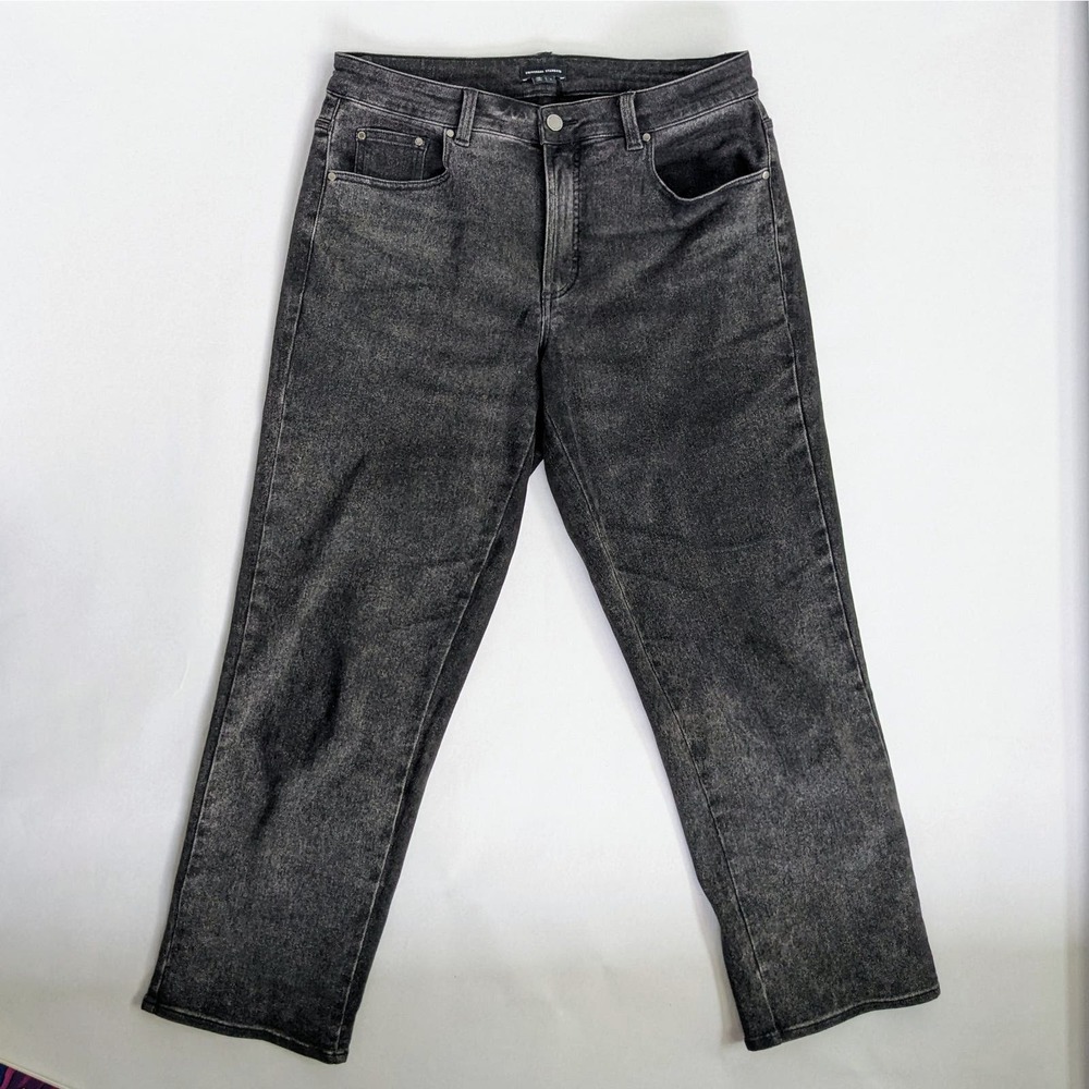 Universal Standard Jeans Women's Size 10L Long Black Charcoal Relaxed Stretch